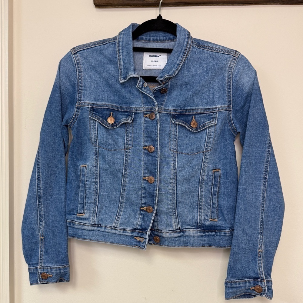 Old Navy: Girls Blue Denim Jean Jacket, Size XL (14/16)